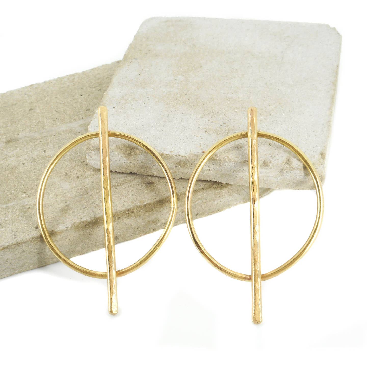 Line & Oval Earrings