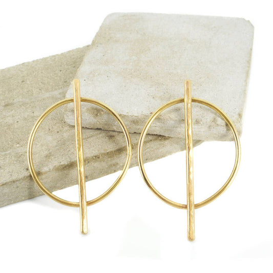 Line & Oval Earrings